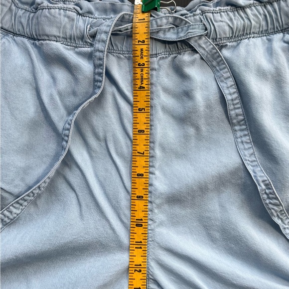 BLUE SPICE HIGH WAISTED PAPERBAG 100% LYOCELL JOGGERS SIZE XL CHAMBRAY - Picture 7 of 14